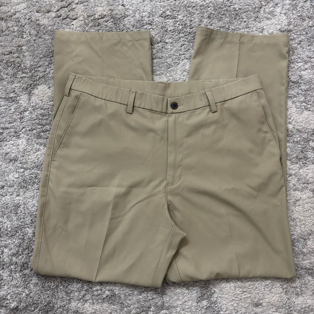 Haggar H26 Men's Khaki Chinos Dress Pants 38X32 Formal Business Casual